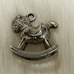 925 Stamped Sterling Silver Rocking Horse Charm